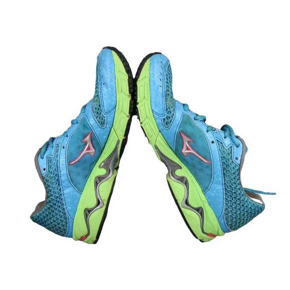 Mizuno Shoes Womens 8 Athletic Running Wave Inspire 9 Sport Trainer Active Blue